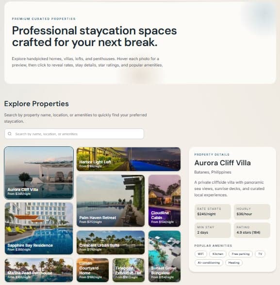 Landing Page for SaaS Properties